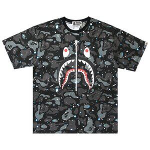 BAPE Space Camo Shark T-Shirt Black | A Bathing Ape